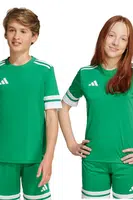 Dětské tričko adidas Performance zelená barva, s potiskem, JN7486
