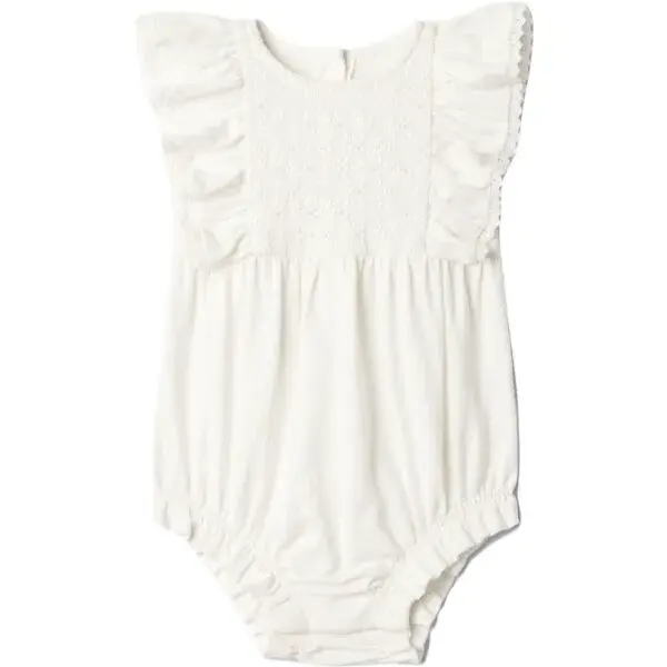 GAP CROCHET YOKE BUBBLE Dievčenské body, biela, veľkosť