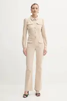 Džínový overal Morgan PVARMA béžová barva, s límečkem, PVARMA