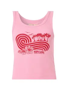 RIP CURL Top 'OCEAN BREAK'  ružová / červená