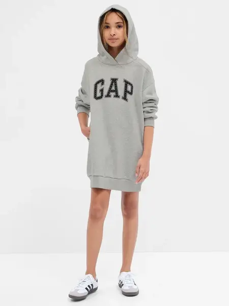 GAP Dětské mikinové šaty s logem - Holky