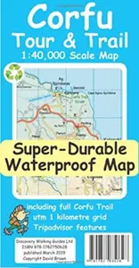 Corfu Tour & Trail Super-Durable Map - David Brawn