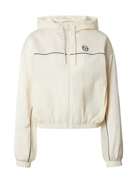 Sergio Tacchini Prechodná bunda 'Metropolitan'  krémová / čierna