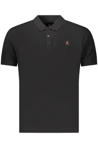 Černé pánské polo triko s krátkým rukávem