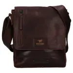 Pánská kožená taška přes rameno Mustang Atrhur - tmavě hnědá