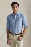 Bavlněná košile Polo Ralph Lauren pánská, modrá barva, regular, s klasickým límcem, 710974543