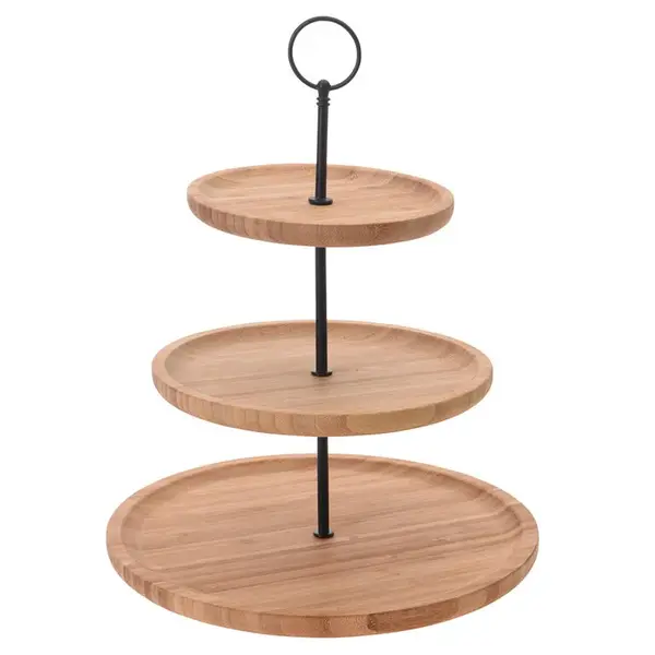 Podnos bambusový trojposchodový