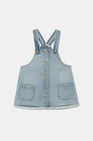 Dětské džínové šaty United Colors of Benetton modrá barva, mini, 45A7AT01C