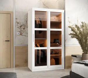 Šatní skříň Abi Dome Rozměry: 100 cm, Barva korpusu + barva dveří: Černá + Černá