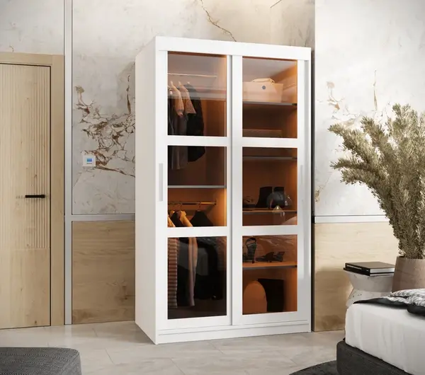 Šatní skříň Abi Dome Rozměry: 100 cm, Barva korpusu + barva dveří: Černá + Černá