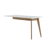 Doska písacieho stola + noha Plissee PLIB01 na sekretariát biela alpin/noha dub grandson