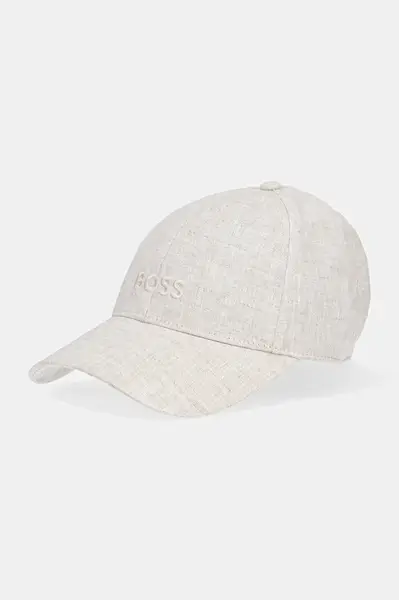 Lněná kšiltovka BOSS