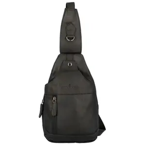 Trendy kožený batůžek Cory, černá