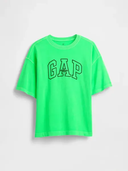 GAP Dětské oversize tričko Heavyweight Athletic Logo - Kluci