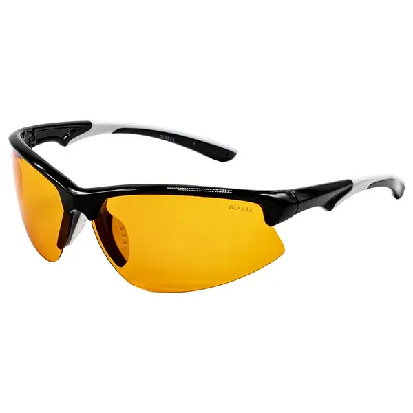 Glassa Sluneční brýle G 843 bílé/oranžové čočky