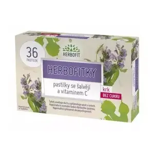 Herbofitky se šalvějí a vitaminem C bez cukru 36 ks