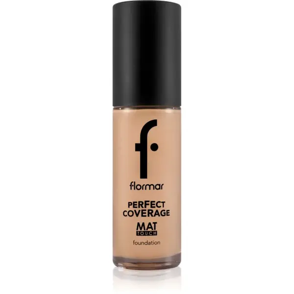 flormar Perfect Coverage Mat Touch Foundation zmatňujúci make-up pre zmiešanú až mastnú pokožku odtieň 301 Soft Beige 30 ml