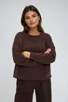 Marisse dámska oversize mikina hnedá