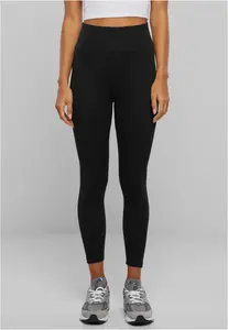 Women's high-waisted jersey leggings black