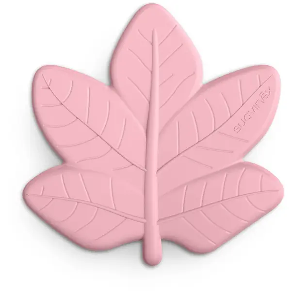 Suavinex Poetry Forest Leaf Teether kousátko 0 m+ Pink 1 ks