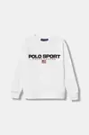 Dětská mikina Polo Ralph Lauren bílá barva, s potiskem, 323962110009
