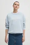 Mikina Tommy Hilfiger dámská, modrá barva, s potiskem, WW0WW44633