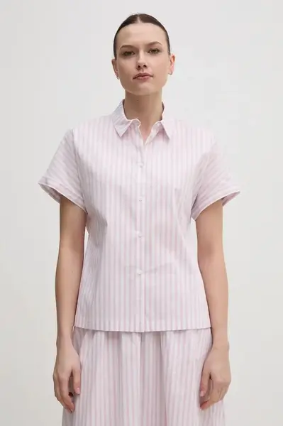 Košile Joop! dámská, bílá barva, relaxed, s klasickým límcem, 30046528