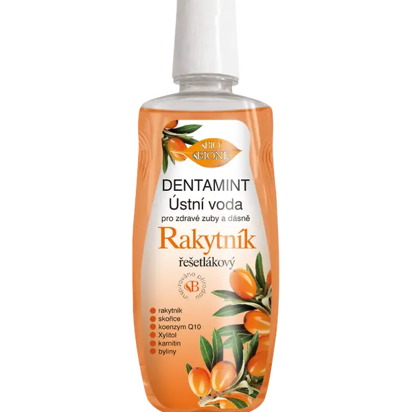 BIO BIONE Dentamint ústní voda Rakytník řešetlákový 500 ml