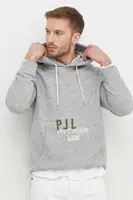 Mikina Pepe Jeans ROMAN pánská, šedá barva, s kapucí, s potiskem, PM582568