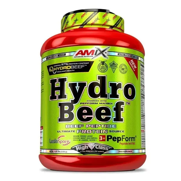 Amix Nutrition HydroBeef Peptide Protein 1kg - čokoláda, lesní plody