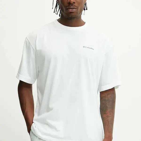 Sportovní tričko Columbia Cedar Trail bílá barva, s potiskem, 2120381