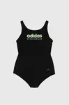 Jednodílné dětské plavky adidas Performance černá barva