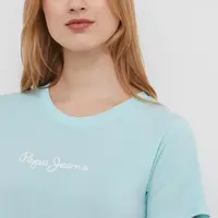 Bavlněné tričko Pepe Jeans LORETTE tyrkysová barva, PL505827