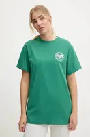 Bavlněné tričko Ellesse MERIBEL zelená barva, SGX20906
