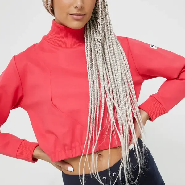 Mikina Fila dámská, oranžová barva, hladká