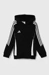 Dětská mikina adidas Performance TIRO24 SWHOODY černá barva, s kapucí, s aplikací