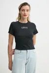Bavlněné tričko Levi's černá barva, A8798