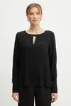 Halenka Silvian Heach URTIM dámská, černá barva, hladká, GPP25427BL