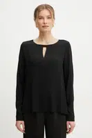 Halenka Silvian Heach URTIM dámská, černá barva, hladká, GPP25427BL