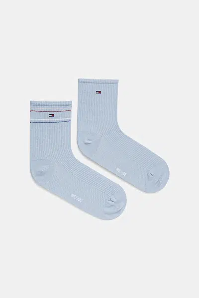 Ponožky Tommy Hilfiger 2-pack dámské, modrá barva, 701232614