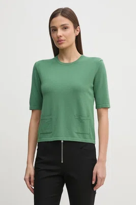 Svetr United Colors of Benetton dámský, zelená barva, lehký, 104HD10CI