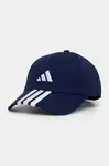 Bavlněná baseballová čepice adidas BBALL 3S CAP NL tmavomodrá barva, s aplikací, JP0384