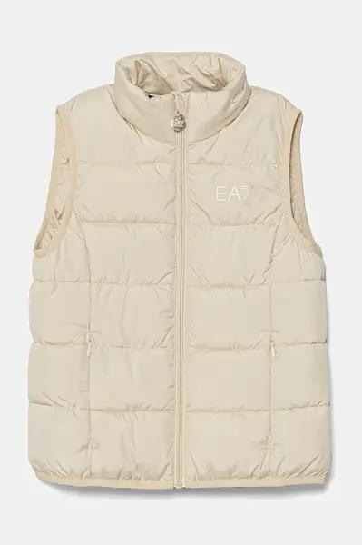 Dětská vesta EA7 Emporio Armani béžová barva, 8NFQ08 FNF8Z