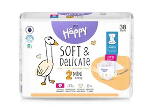 Bella Baby Happy Soft&Delicate 2 Mini 3–6 kg dětské pleny 38 ks