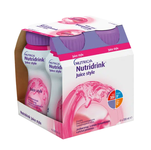 Nutridrink Juice style s příchutí jahodovou 4x200 ml