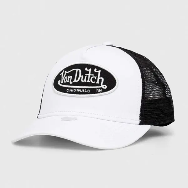 Kšiltovka Von Dutch bílá barva, s aplikací