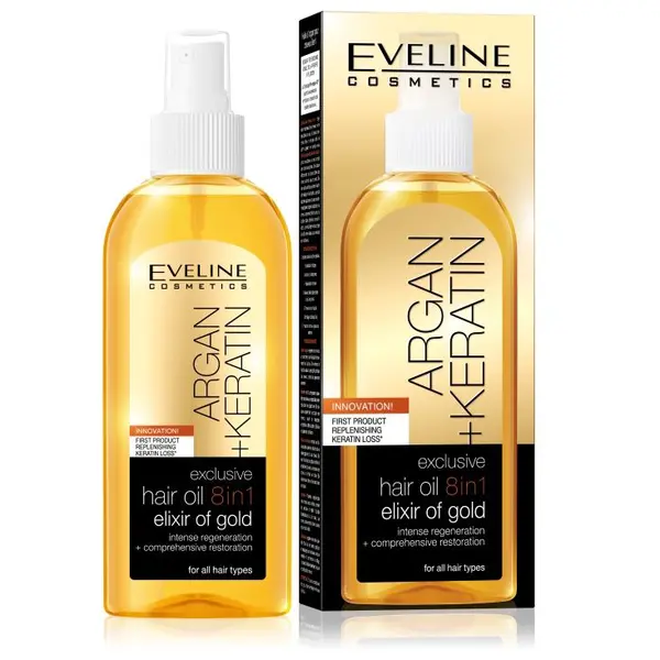 Eveline Argan Keratin vlasový olej 150 ml