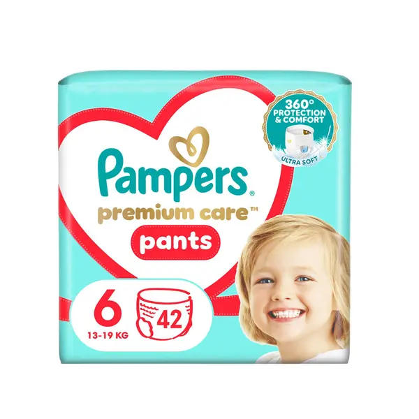 Pampers Premium Care vel. 6 13-19 kg plenkové kalhotky 42 ks