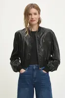 Bunda Answear.LAB dámská, černá barva, přechodná, oversize