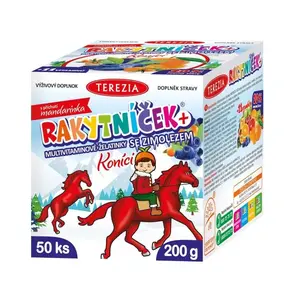 Rakytníček Multivitaminové želatinky se zimolezem KONÍCI příchuť mandarinka 50 ks
